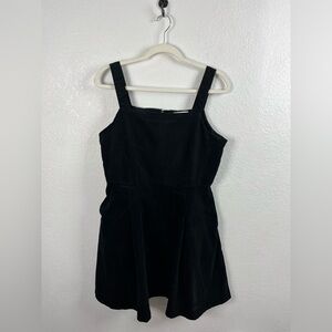 Copper Key Womens Velvet Sleeveless Short Dress Sz L Black Soft Back Zip Gothic